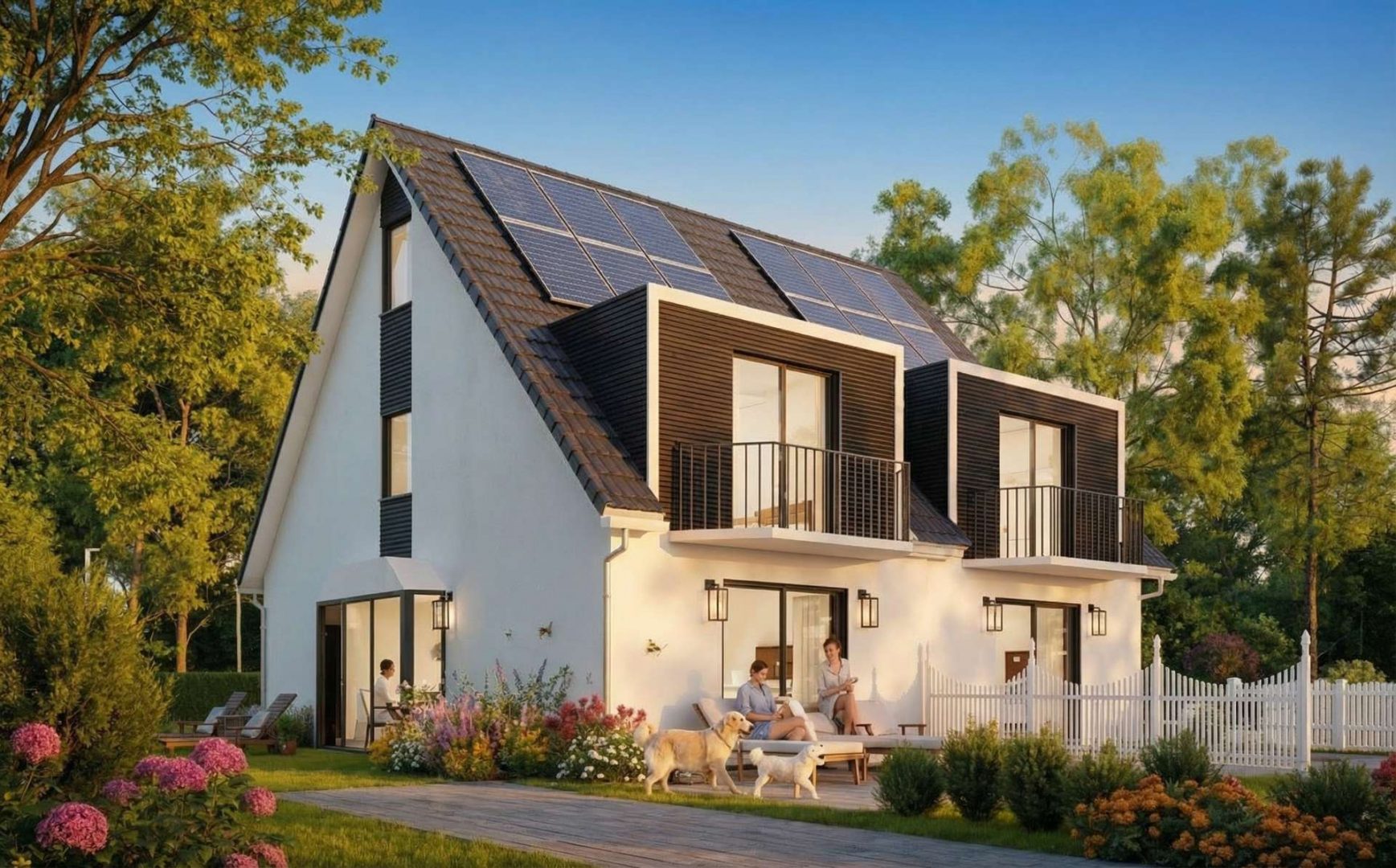 Abendsonne im schönen Garten