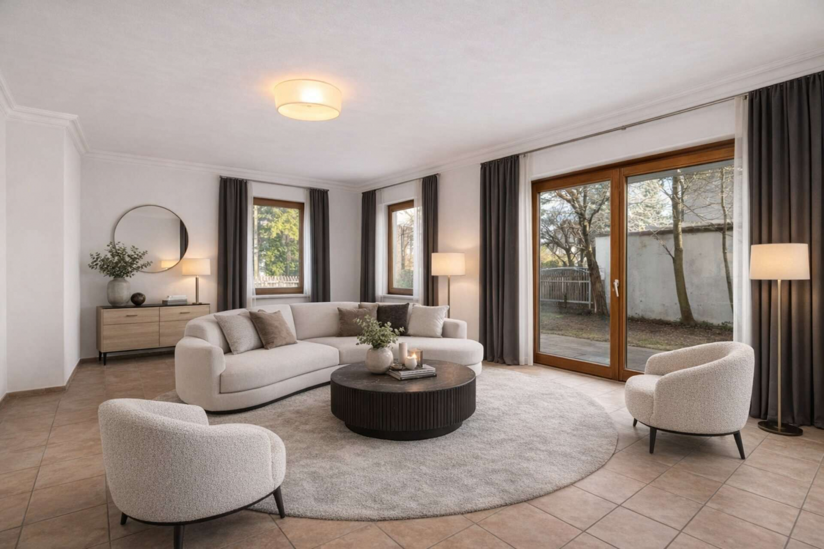 Wohnzimmer KI Visualisierung