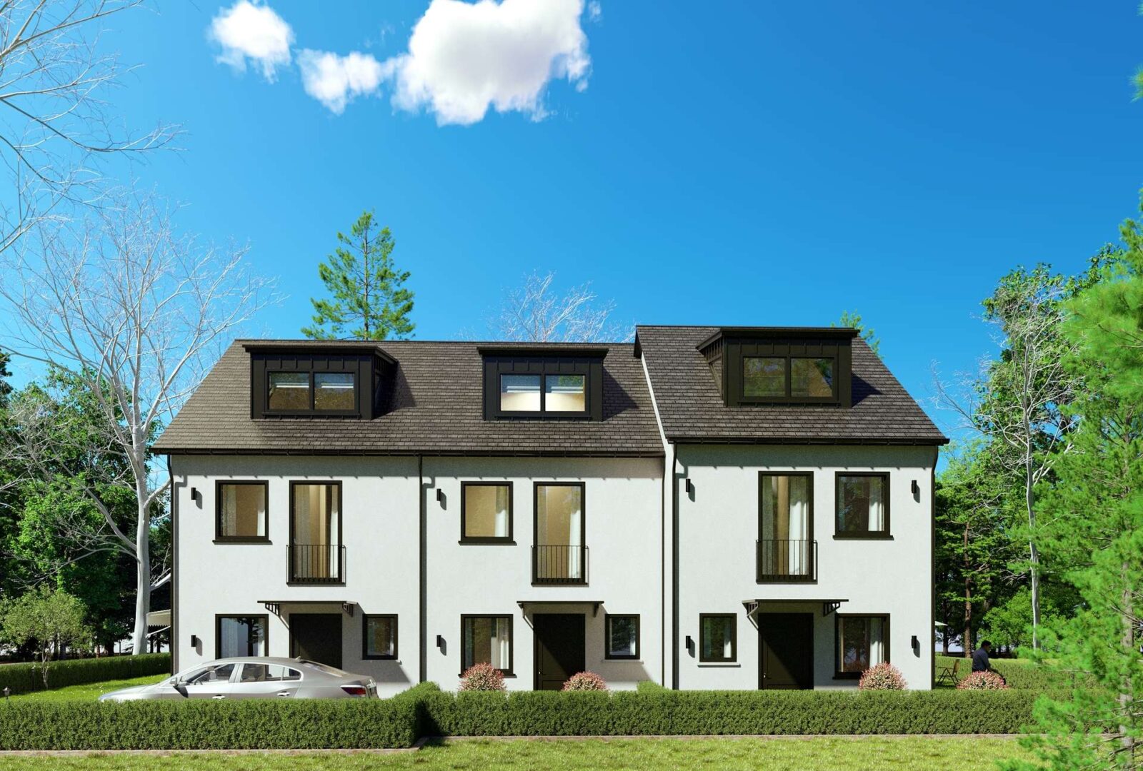 Nord-Ansicht Beispiel weisse Fassade