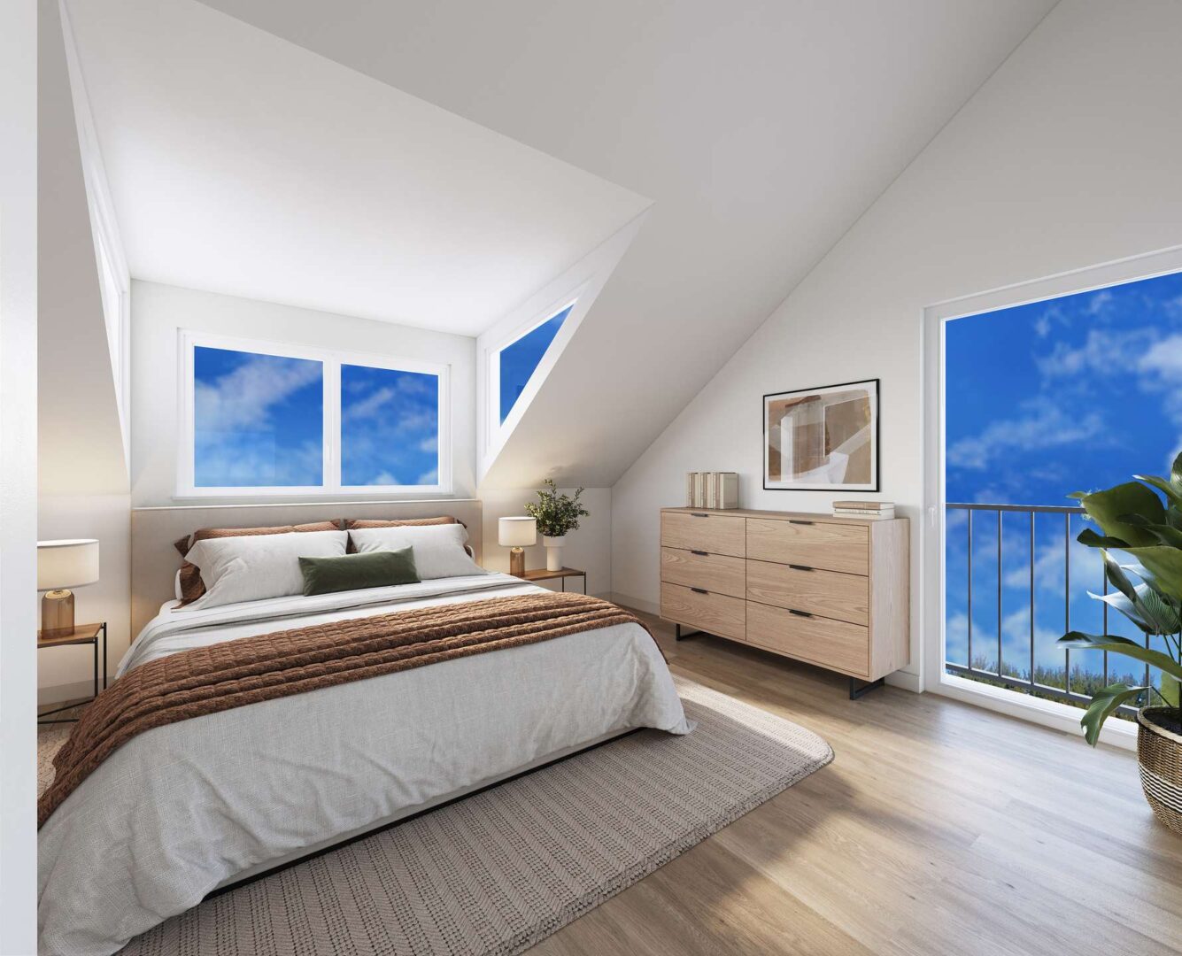 Schlafzimmer DG Visualisierung